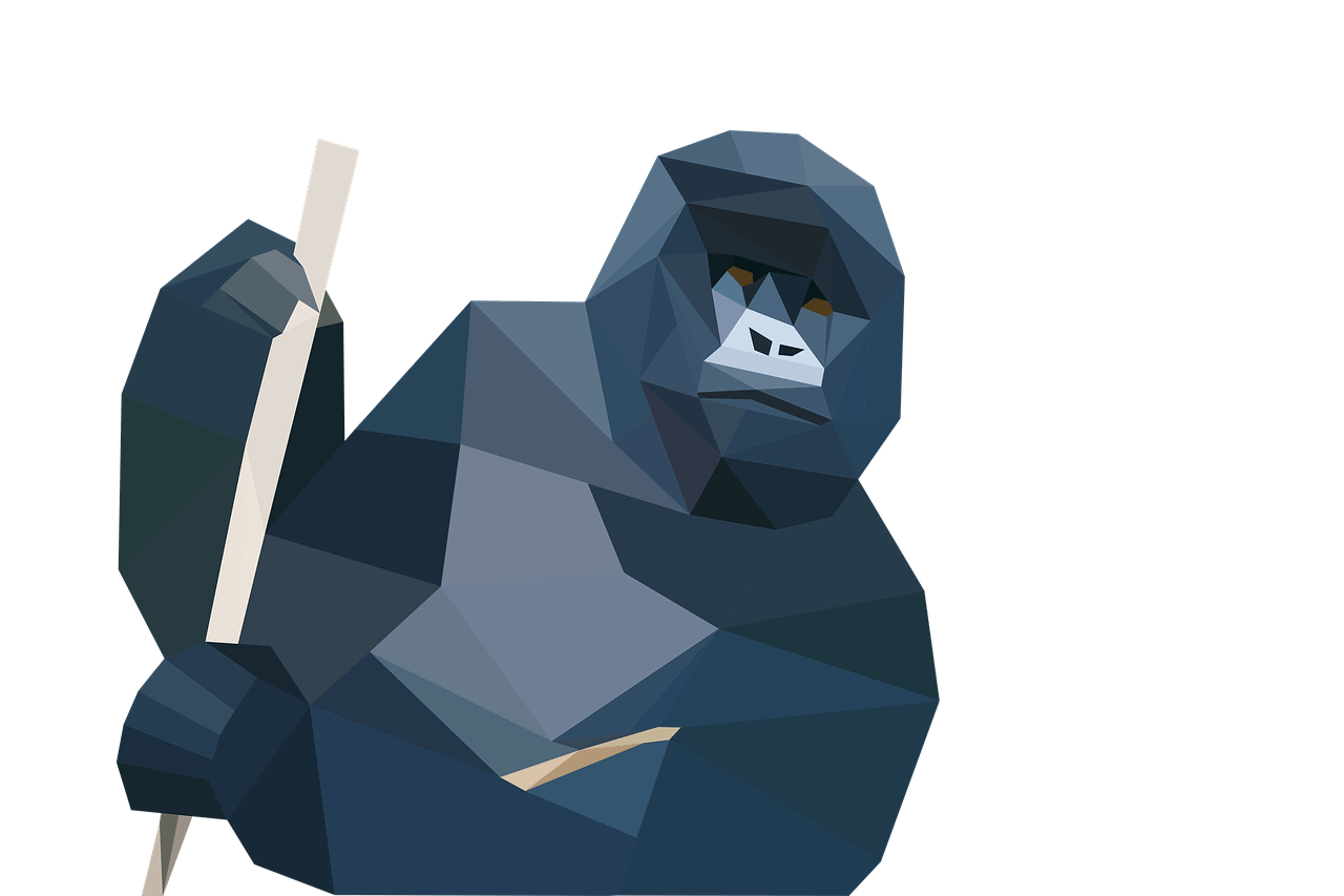 ape low poly gorilla 1024505jpg